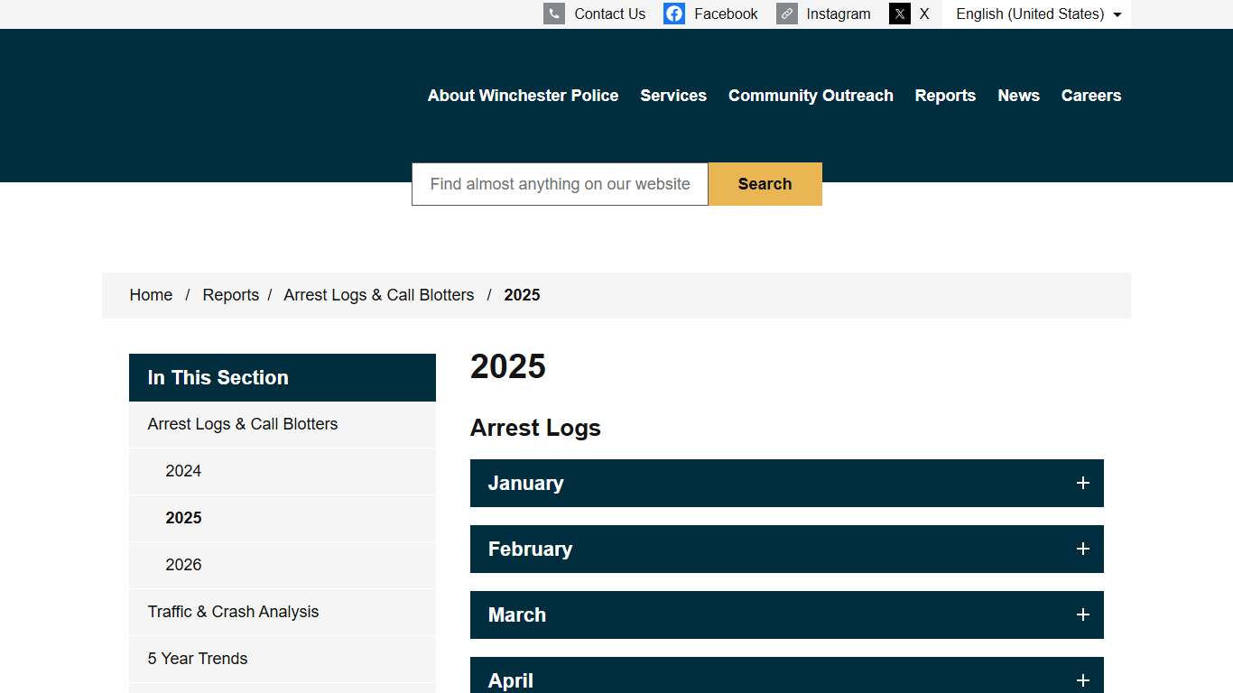 2025 - Winchester Police